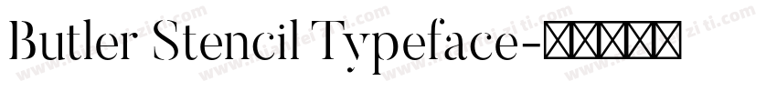 Butler Stencil Typeface字体转换